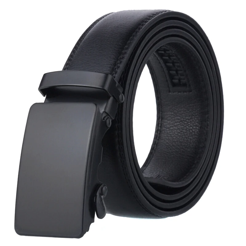 

1pc Men's Automatic Buckle Belt Slip Buckle Business Casual Leather Waist Belt