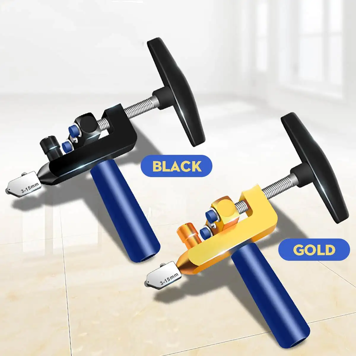 ZK30 8PCS Professional Easy Glide Glass Tile Cutter 2 In 1 Ceramic Tile Glass Cutting Tool Portable Construction Cutter Tool