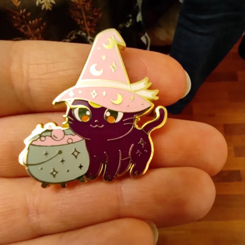 

Sailor Moons Pastel Hard Enamel Pins Animal Kawaii Purple Moon Cat Brooches Women Men Backpack Hat Bag Collar Lapel Badges