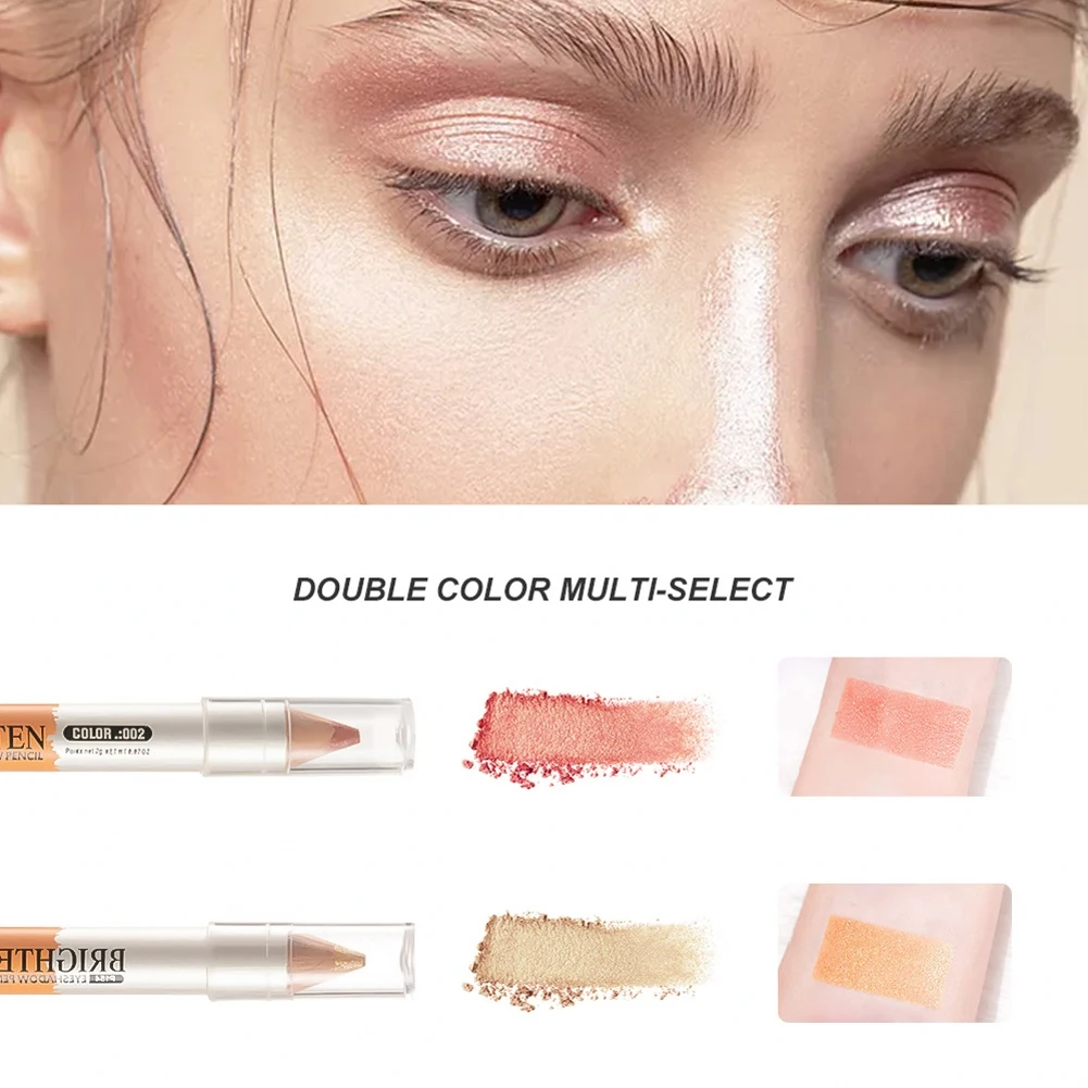 

Double Side Concealer Pen Wood Handle Soft Lying Silkworm Pencil Waterproof Contour Beige Fleurs Pen Natural Makeup 2 Groups