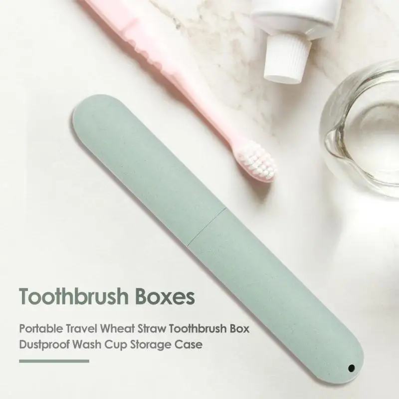 Коробка для зубной щетки из пшеничной соломы антибактериальное портативное