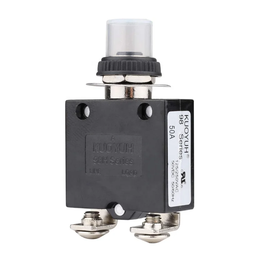 

KUOYUH 98H series 50A manual reset thermal overload protector circuit breaker