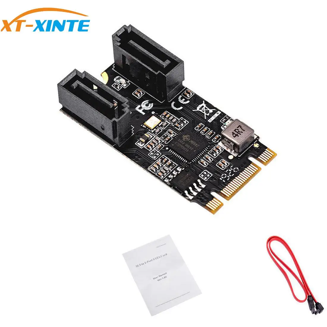 Карта адаптера с бесплатным драйвером для M.2 PCI Express до Sata3 B Key + M 2 портов SATA 6Gbp/s PCIe 3