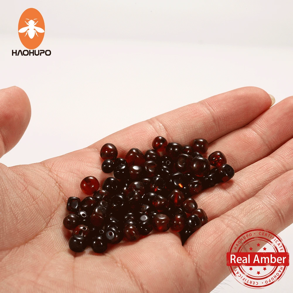 HAOHUPO натуральные янтарные бусы литуания для детей и взрослых Прорезывание Зубов