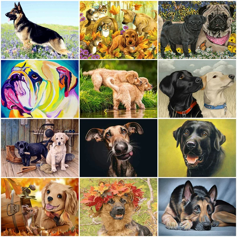 

Diamond Embroidery Animal dog 5D DIY Diamond Painting Animal dog set Diamond Painting Cross Stitch Rhinestone Mosaic