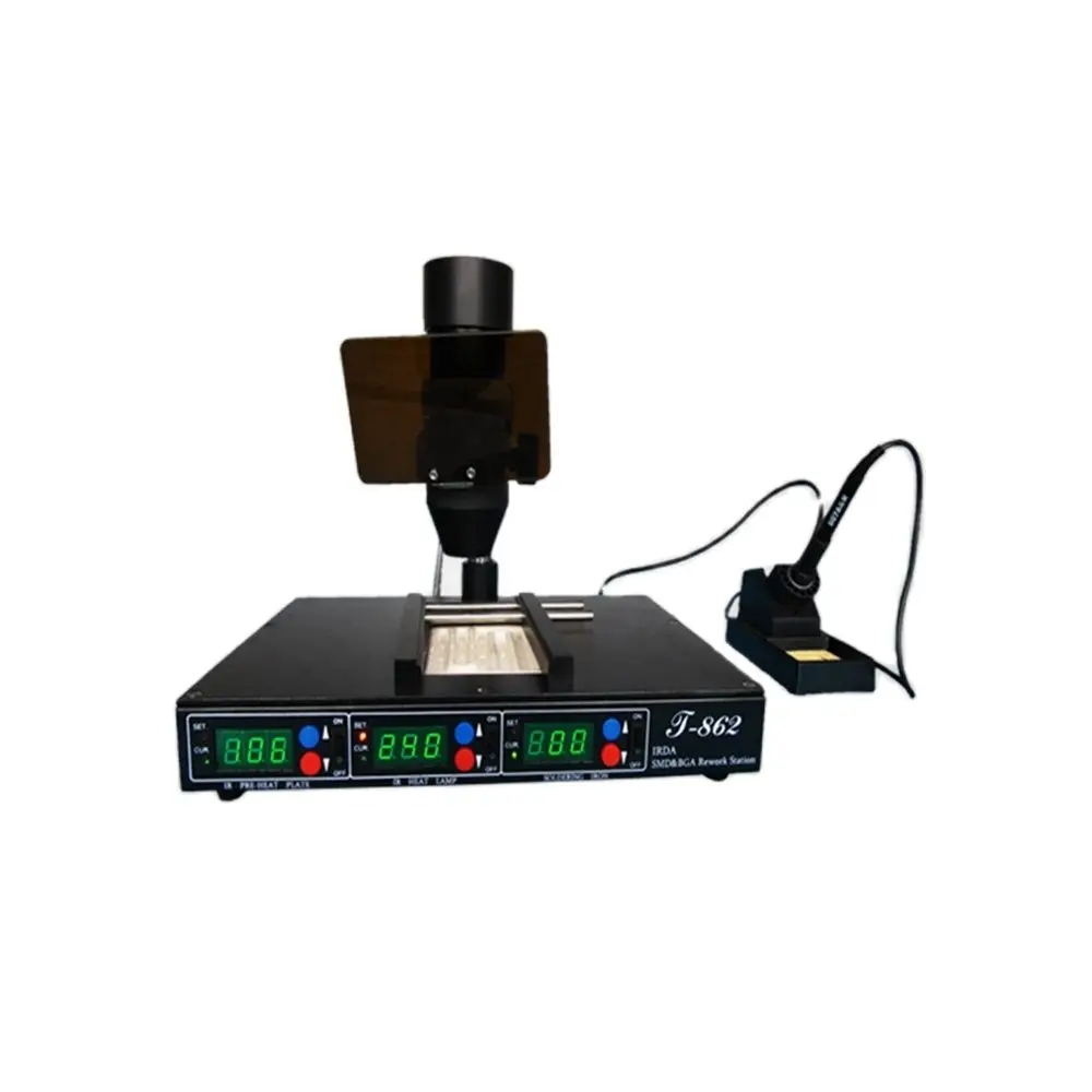 PUHUI T 862 оригинальный продажи IRDA инфракрасный BGA SMD паяльная станция ремонтная