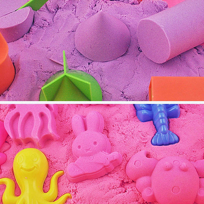 

500g/bag Dynamic Educational Sand 7Colors Polymer Clay Amazing DIY Indoor Magic Playing Sand Children Toys Mars Space Sand