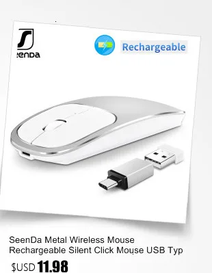 SeenDa 2,4G беспроводная мышь для ноутбука настольная Бесшумная мышь s портативная Бесшумная мышь для ноутбука мини мышь компьютер 1600 dpi Mause