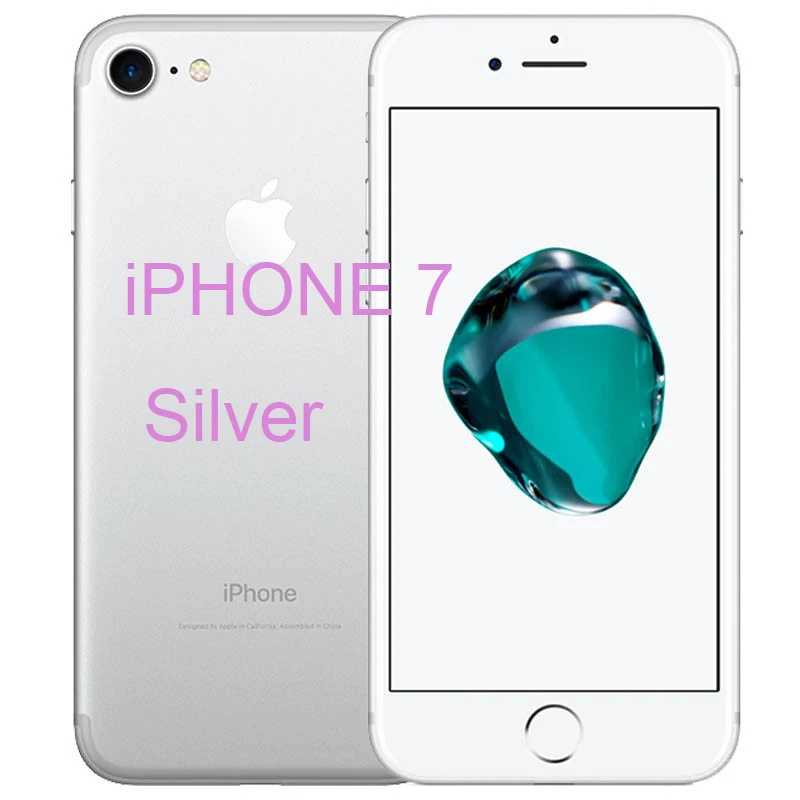 Разблокированный Apple iPhone 7/iPhone 7 Plus четырехъядерный мобильный телефон 12,0 МП камера 32G/128G/256G Rom IOS Телефон с отпечатком пальца - Цвет: iphone 7 Silver