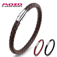 2020 new classic men charm bracelets brown rope braided simple style punk women jewelry gifts 3 color unisex bangle