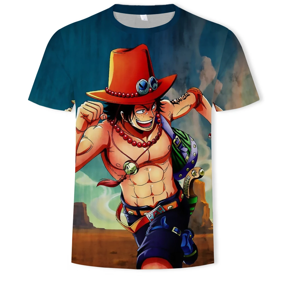 Футболка унисекс цельный с принтом Ace Luffy футболка в стиле хип хоп для косплея