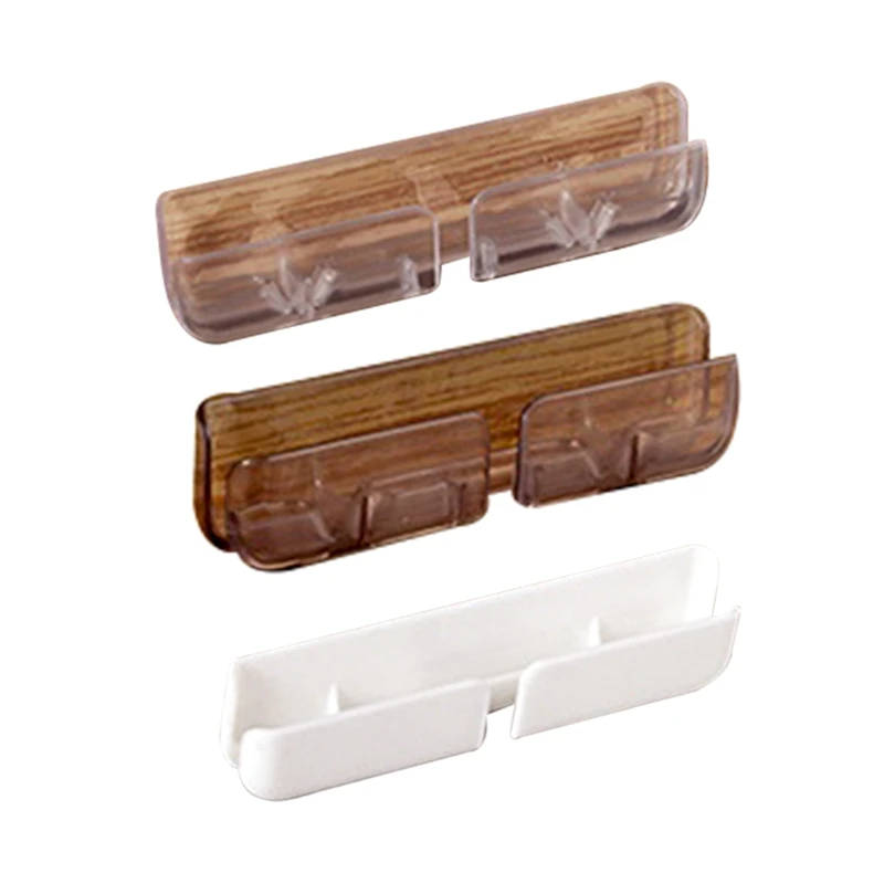 

Wire Clamp Cable Holder Line Management Tie Fixer Desktop Cable Holder Cord Winder Self-Adhesive Organizer 3PCS