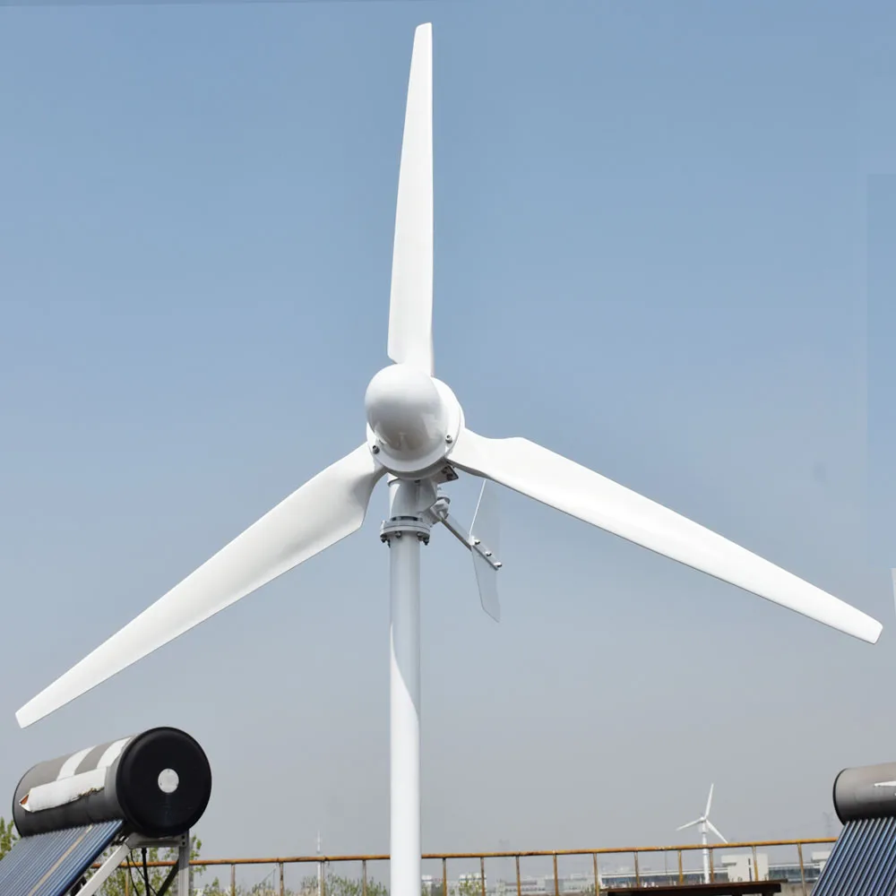 

5kw Horizontal Wind Turbine Generator 220v 5000w Wind Power Generation Windmill Home Use High Efficient