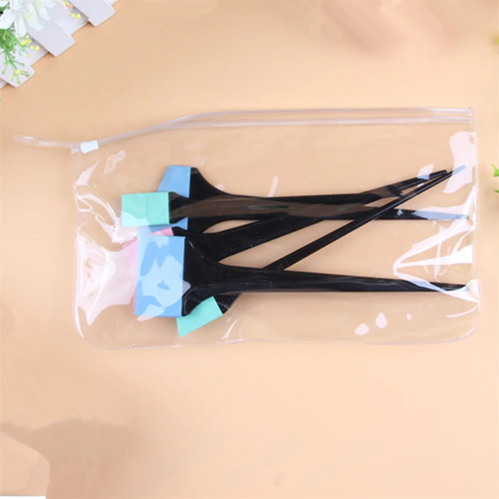 

Silicone Hair Dyeing Brush Tool Hair Coloring Brush Highlights Color Mixing Stirrer Kit for Hair Salon (Black)