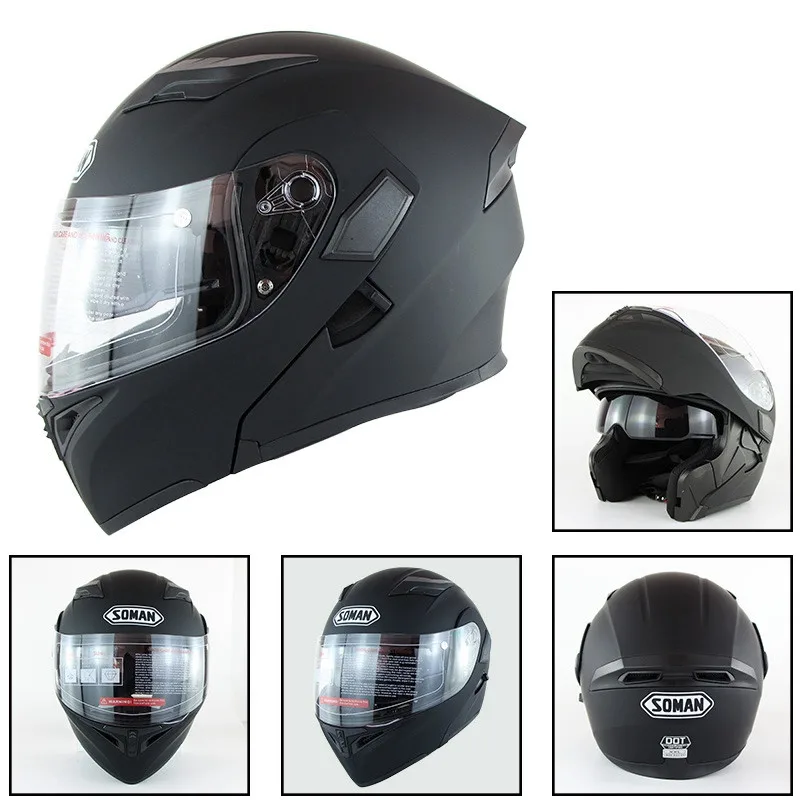 Мужской крутой мотоциклетный шлем с полным лицом Casco черный откидной козырек Capacetes с двумя линзами для езды на шоссе Cascos Moto rbike шлемы