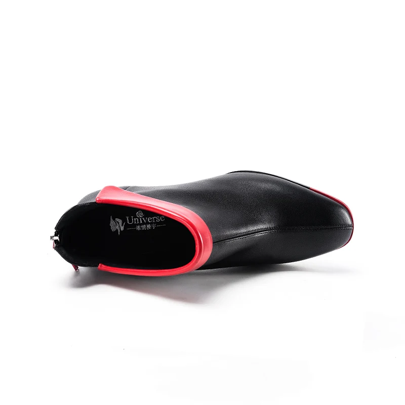 Женские ботильоны из натуральной кожи с круглым носком|Женские полусапожки| |