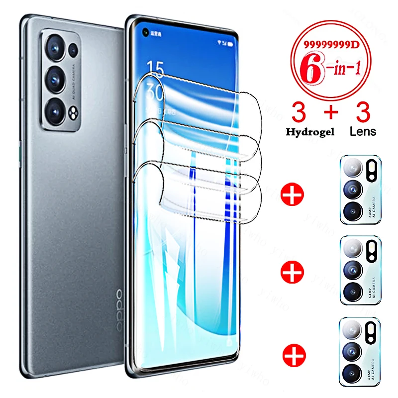 

Screen Protector Hydrogel Film for OPPO Reno6 Pro+ 5g Screen Protectors Protective Glass Camera Lens Reno 6 5 Pro Plus + 6Pro