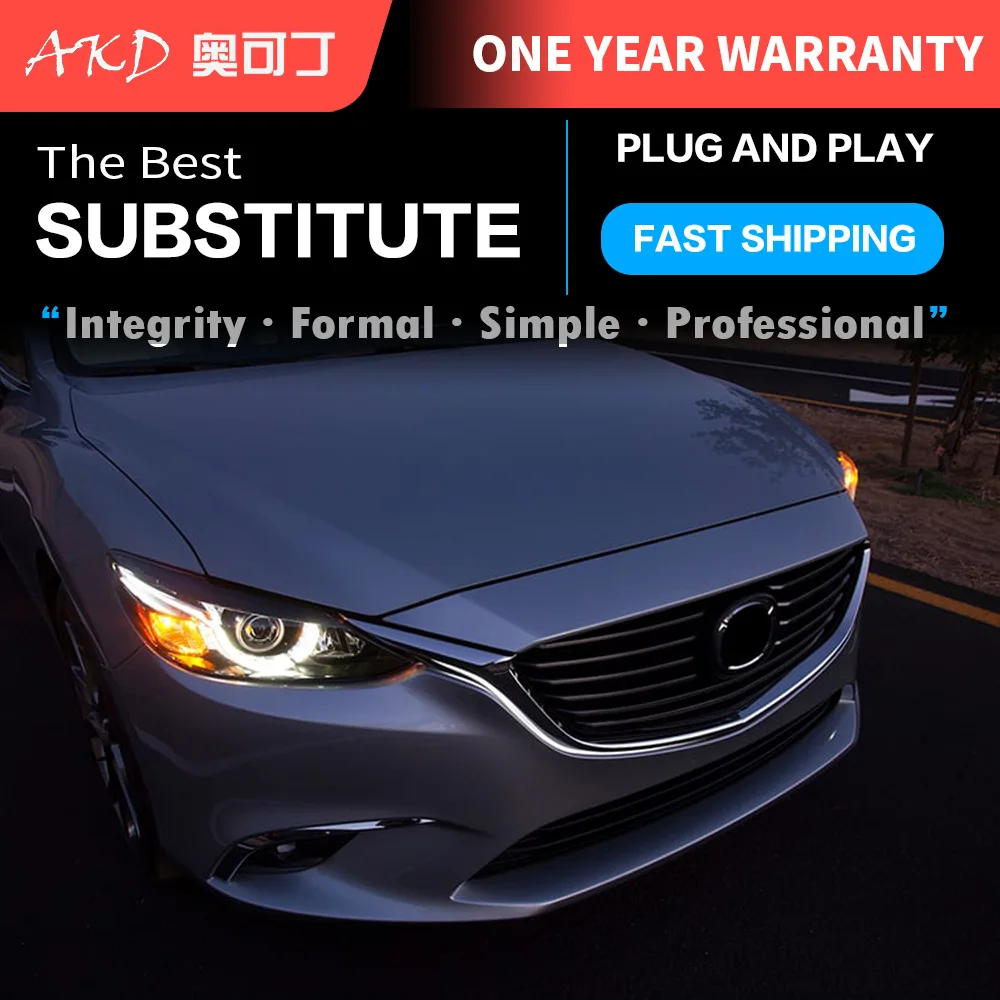 АКД автомобиль решетка светильник для MAZDA 6 Mazda6 ATENZA 2017 2018 светодиодный контур DRL