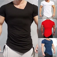 zogaa quick dry sport shirt men slim fit compression top short sleeve o neck men running t shirts gym training sportswear 5color