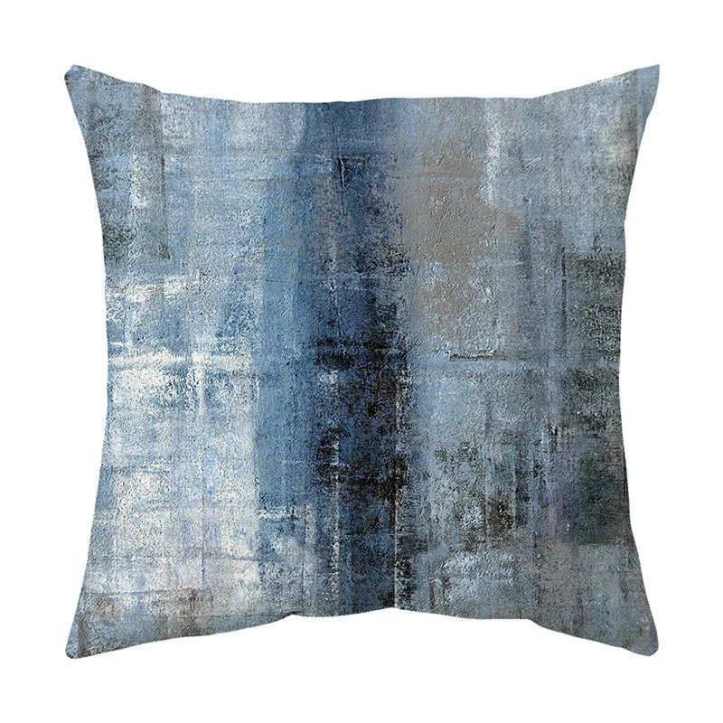 

Ready Stock painting printed flax linen pillows home decor luxury sublimation pillow cases