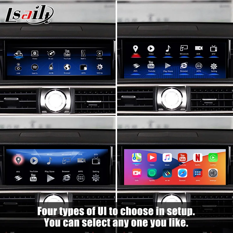 Видеоинтерфейс Lsailt 4G CarPlay и Android для Lexus IS 2014 20 с YouTube Netflix Waze IS300h IS350 IS200t|GPS