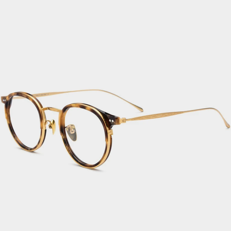 Оправа для очков из чистого титана мужчин и женщин ультралегкие круглые