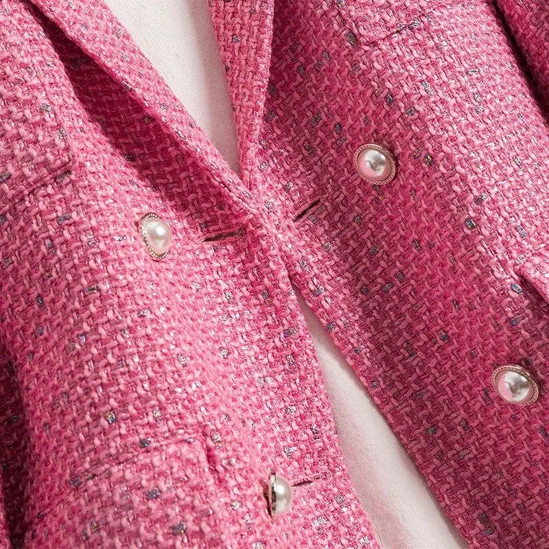 Женские осенние блейзеры новая Корейская версия облегающего двубортного