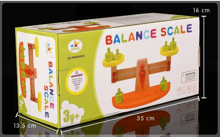 Весы деревянные для веса и детей Обучающие игрушки Монтессори обучения