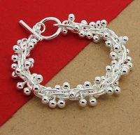 925 sterling silver grape beads charm bracelet bangle fashion women wedding engagement jewelry gifts pulseira