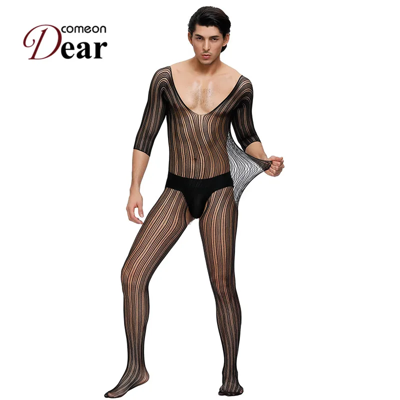 

Comeondear мужское сексуальное нижнее белье, ультратонкие прозрачные кружевные порно экзотические мужские эластичные колготки MPA162