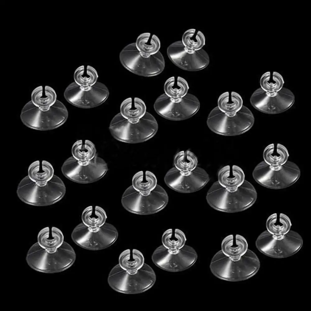 10Pcs Aquarium Sucker Suction Cup for 4/6mm Air Line Pipe Tube Wire Holder Transparent For window decoration wedding Car Glass | Дом и сад