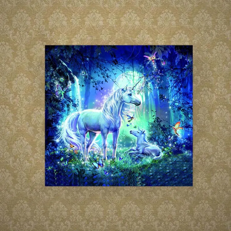 

5D DIY unicorn and fairy Embroidery Full Square Diamond Cross Stitch Rhinestone Mosaic decor Gift