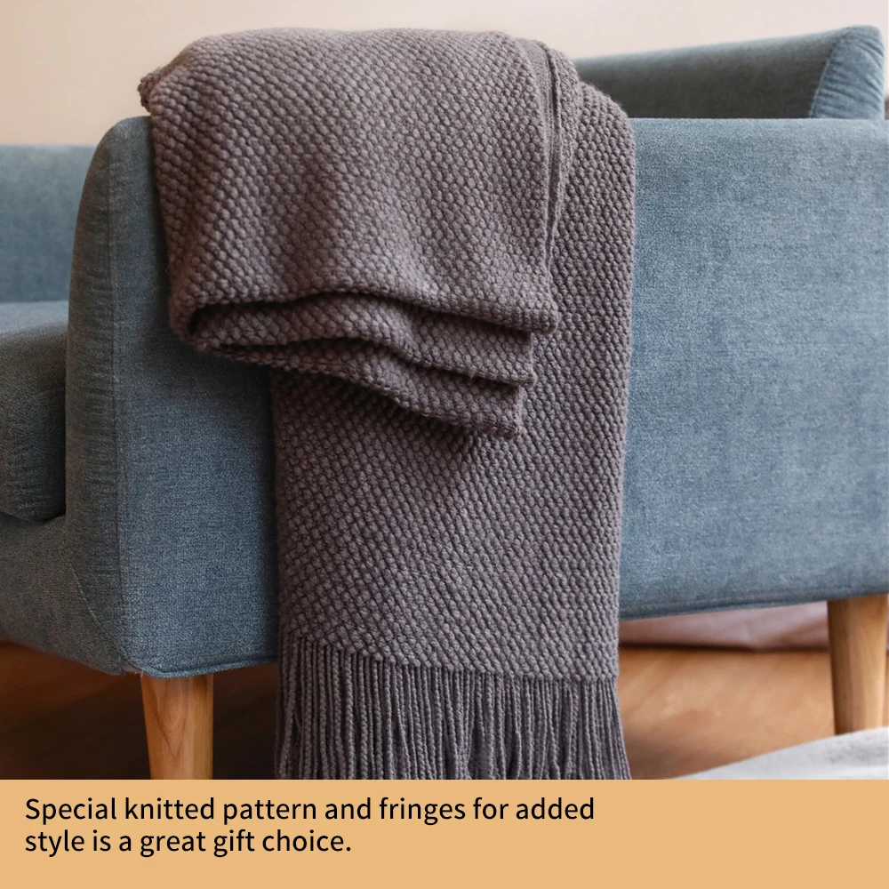 Одеяло для дивана нордическое вязаное одеяло из ниток кровати плед дорожное сна
