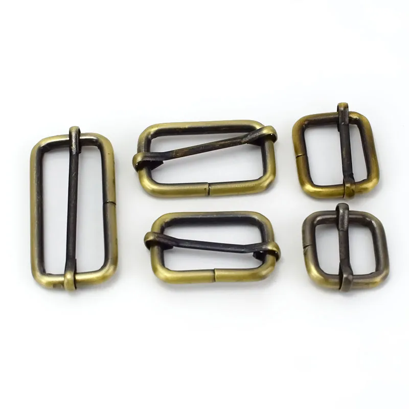 brass 5 шт. металлические слайды Tri-glides проволочный ролик булавки пряжки ремень слайдер регулятор для сумки пряжки одежды аксессуары F2-12 - Цвет: brass
