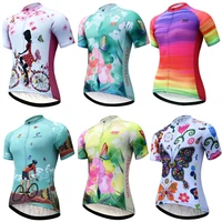 new design 2022 cycling jersey women breathable short sleeve bike jersey tops qick dry maillot ciclismo bicycle shirts wholsale