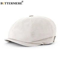 buttermere summer men newsboy cap cotton white octagonal hat british vintage berets gatsby duckbill flat caps large size xl