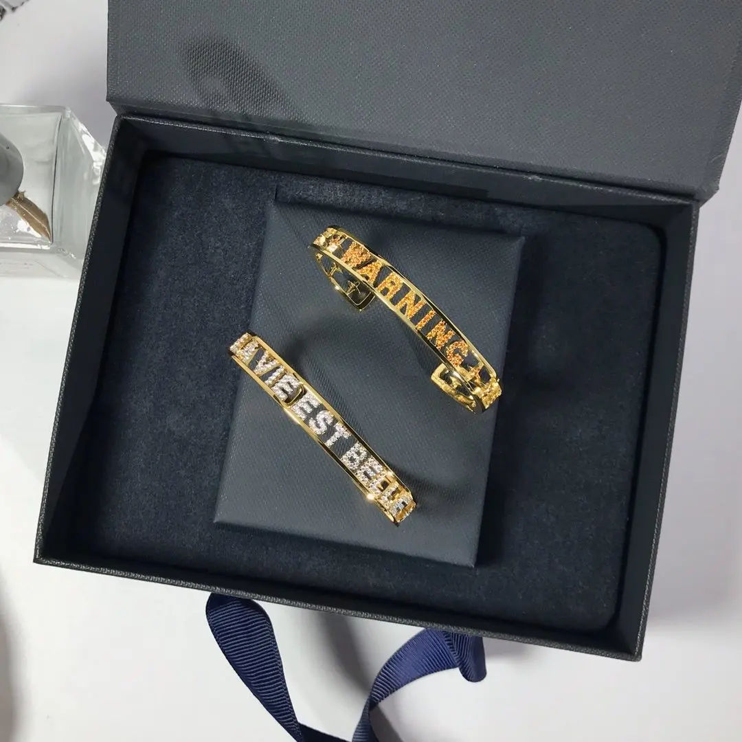 Модный шарм из стерлингового серебра копия 1:1 La Vie Est Belle и предупреждение