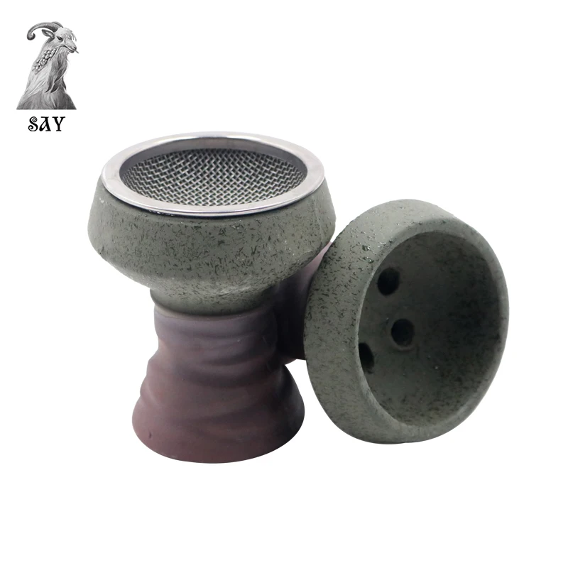 

Многофункциональная чаша для кальяна SY, уникальная форма, высококачественная керамическая чаша для кальяна с сеткой для курения, наргиле, а...