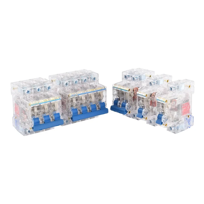 CHYT NBT1-63 1P Бытовая прозрачная Din-рейка AC 230/400V 63a 6KA C-типа воздушный выключатель
