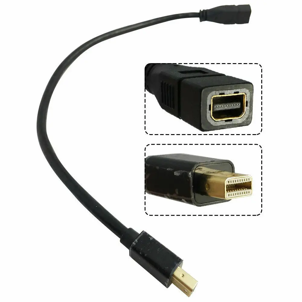 

1ft Mini DP Male to Mini DisplayPort Female Video Extension Cable Cord Adapter