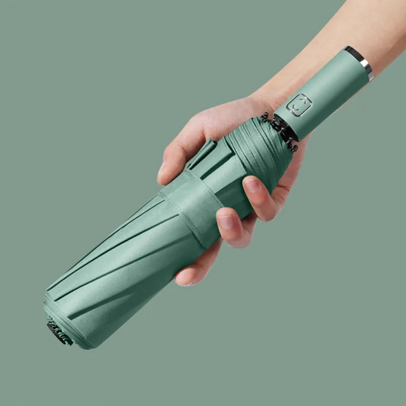 Guarda-chuva de Negócios para as Mulheres à Prova Yada Sólida Duplo Guarda-chuva Automático Chuva Ensolarado & Chuvoso Vento Dobrável Guarda-sóis Ys200046 10 k Cor