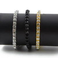 hip hop bracelet gold plated bling bling 1 row iced out cz bracelets top fashion mens jewelry gold silver color