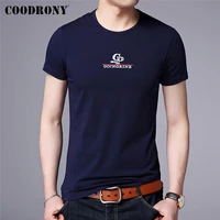 coodrony brand spring summer streetwear fashion letter casual short sleeve o neck cotton t shirt men high quality tee top c5114s