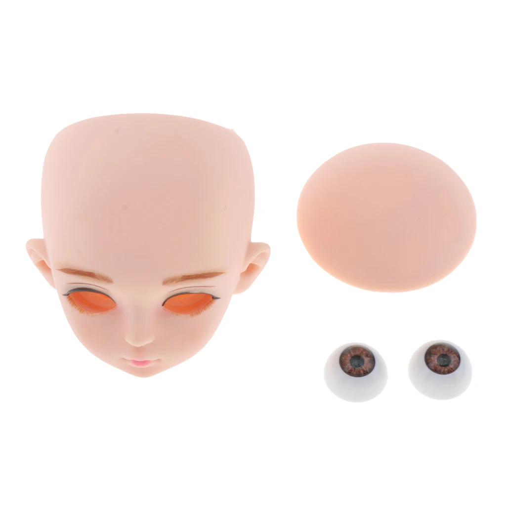 1/3 BJD форма для лица с 3D глазами запасные части тела куклы накладные ресницы