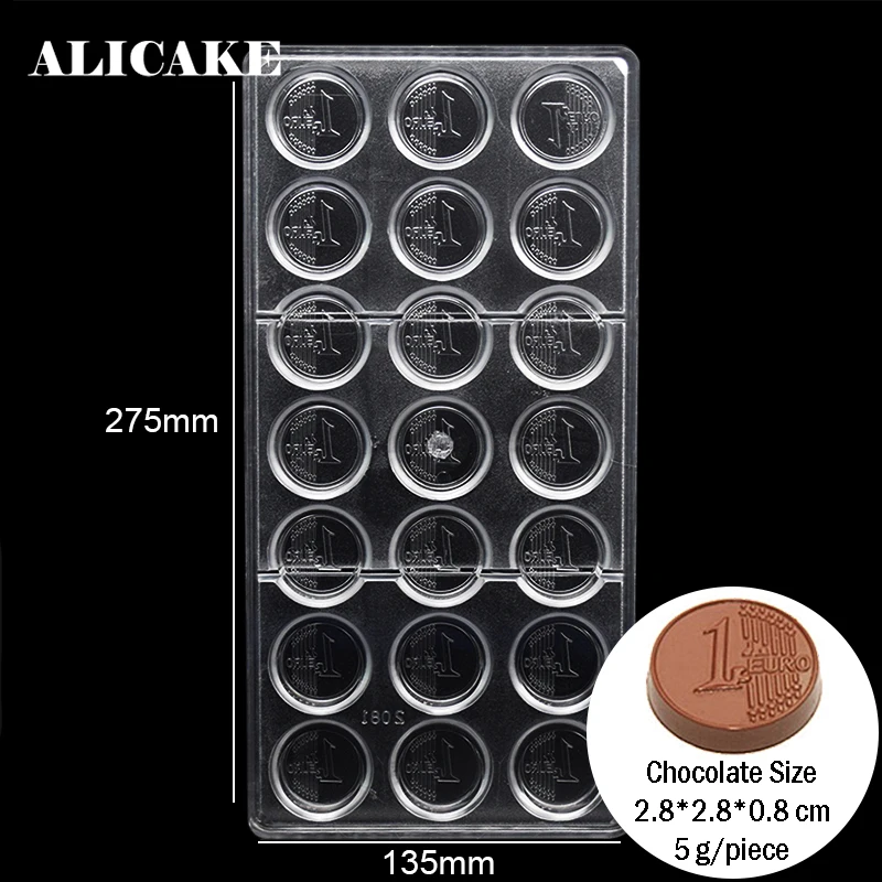 Форма для выпечки конфет в форме шоколада монет Пластиковая форма инструменты