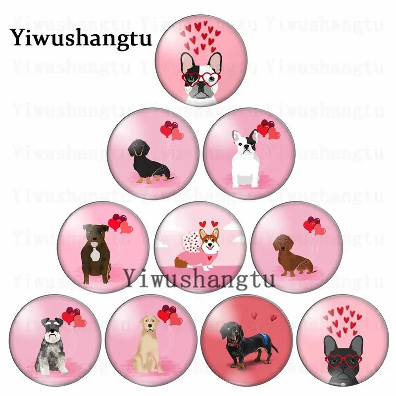 

10 шт., стеклянные кабошоны с плоской задней поверхностью, 12/20/25/30 мм