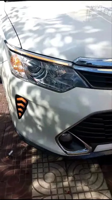 

Eosuns Led Drl Daytime Running Light + Led Moving Yellow Turn Signal for Toyota Camry 2015 2016