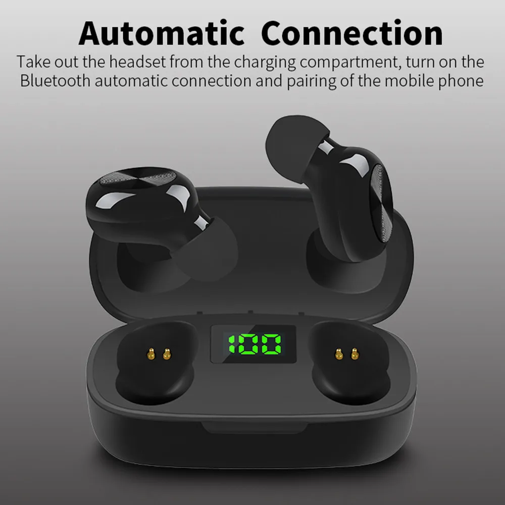 P10 TWS беспроводная Bluetooth гарнитура 5 0 Спортивная с светодиодный дисплеем питания