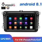 Podofo 2 din автомобильное радио Android 8,1 Авторадио Мультимедиа MP5 плеер для Volkswagen 4 ядра 1 + 16G DVD GPS WIFI USB 2DIN Авто Аудио