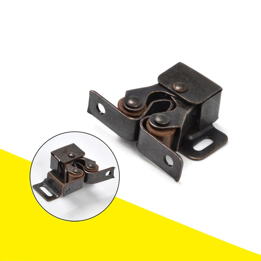 Весенняя дверная остановка с короткими ножками, дверной доводчик, бронзовые защелки для шкафов с винтами, магнитный замок для фурнитуры шкафа.